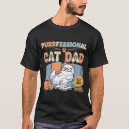 Purzelbäume Cat Vater - Feierlicher Vatertag T-Shirt
