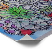 Purzeltricks und Sukkulenten Poster (Ecke)