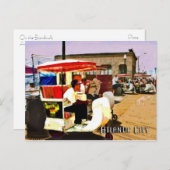 Puschcart auf dem Boardwalk Postkarte (Vorne/Hinten)