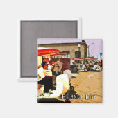 Puschcart auf der Promenade Magnet (Vorderseite/Rückseite)