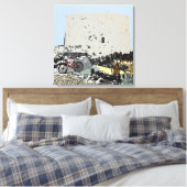 Push Bike und Martello Tower Hythe Kent Leinwanddruck (Insitu (Schlafzimmer))