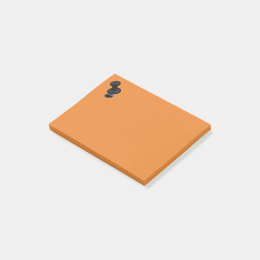 Push Button Black Post-it Klebezettel (angewinkelt)