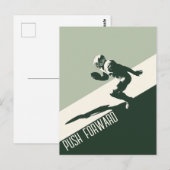 Push Forward Football Quarterback Postkarte (Vorne/Hinten)