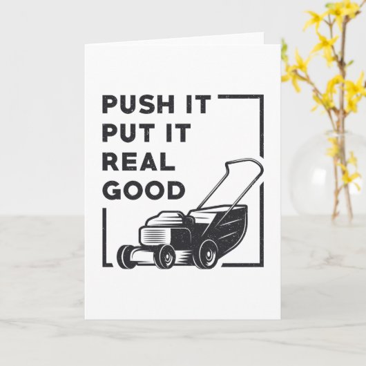 Push it setzen es wirklich gute Rasenmäher Rasenmä Karte (Gelbe Blume)