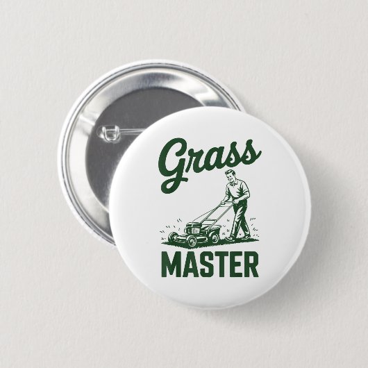 Push Lawn Mower Legend Gr Master Dad Funny Mowing Button (Vorne & Hinten)