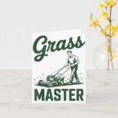 Push Lawn Mower Legend Gr Master Dad Funny Mowing  Karte (Gelbe Blume)