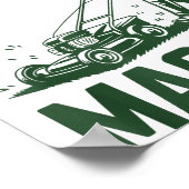 Push Lawn Mower Legend Gr Master Dad Funny Mowing Poster (Ecke)