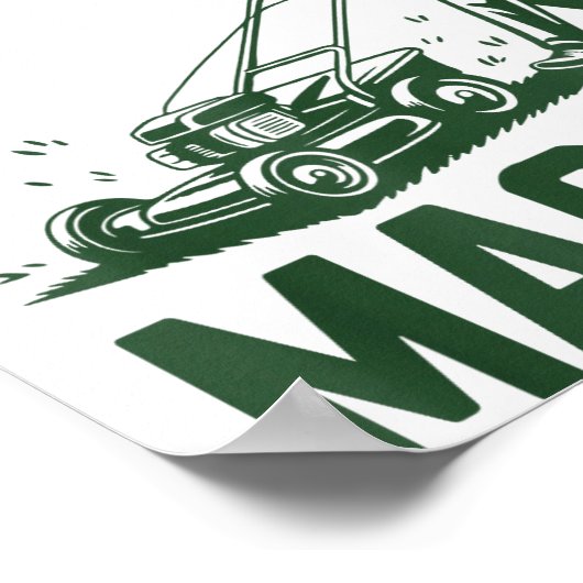 Push Lawn Mower Legend Gr Master Dad Funny Mowing  Poster (Ecke)