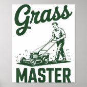 Push Lawn Mower Legend Gr Master Dad Funny Mowing  Poster (Vorne)