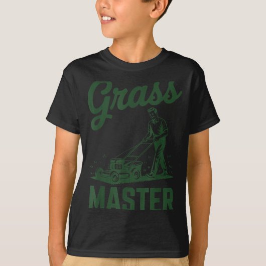 Push Lawn Mower Legend Gr Master Dad Funny Mowing T-Shirt (Vorderseite)