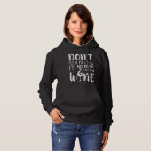 Push mich oder ich halte ein Glas oder Wein. Hoodie (Vorne ganz)
