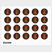 Push Moody Stoplight Runder Aufkleber (Blatt)
