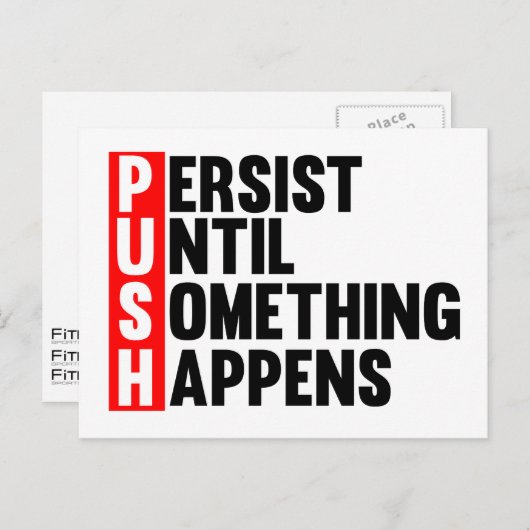 PUSH POSTKARTE (Vorne/Hinten)