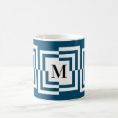 Push Pull Modern Square Monogram Kaffeetasse (Mittel)