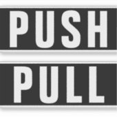 Push-Pull-Türkleber Aufkleber (Vorderseite)
