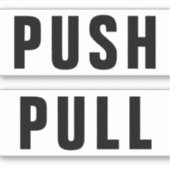Push-Pull-Türkleber Aufkleber (Vorderseite)