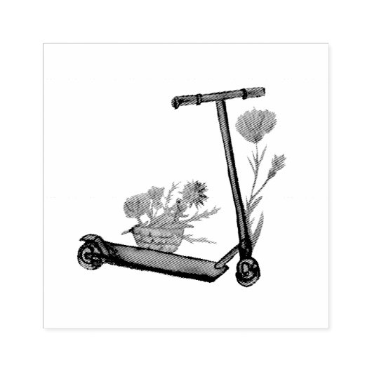 Push Scooter Gummistempel (Prägung)