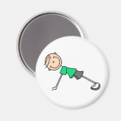 Push Ups Strichmännchen Magnet (Vorderseite/Rückseite)