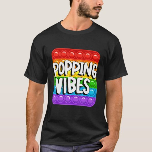 Push Vibes Cool Game Board Fidget Pop It T-Shirt (Vorderseite)