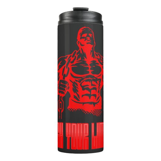 Push Your Limits - Bodybuilding und Entschlossenhe Thermosbecher (Vorderseite)