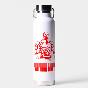 Push Your Limits - Bodybuilding und Entschlossenhe Trinkflasche