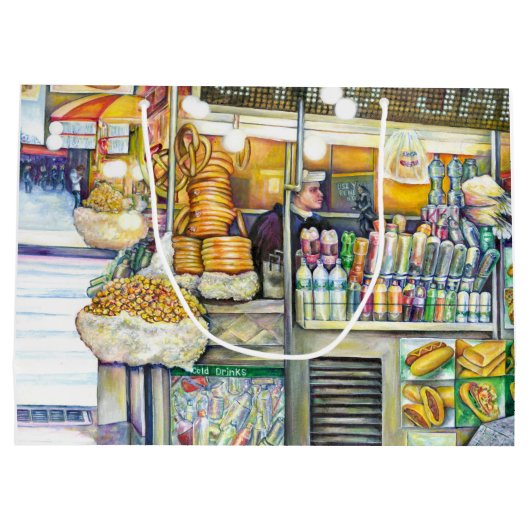 Pushcart Paradies Große Geschenktüte (Rückseite)