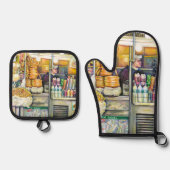 Pushcart Paradies Ofenhandschuh & Topflappen-Set (Vorderseite)