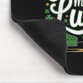 Pushin My Luck Tractor Clover St Patricks Day Fun Mousepad (Ecke)