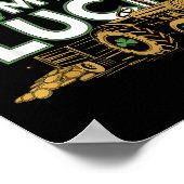 Pushin My Luck Tractor Clover St Patricks Day Fun Poster (Ecke)