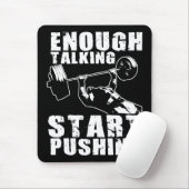 Pushing - Bench Press - Workout Motivierend Mousepad (Mit Mouse)