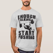 Pushing - Bench Press - Workout Motivierend T-Shirt (Vorderseite)