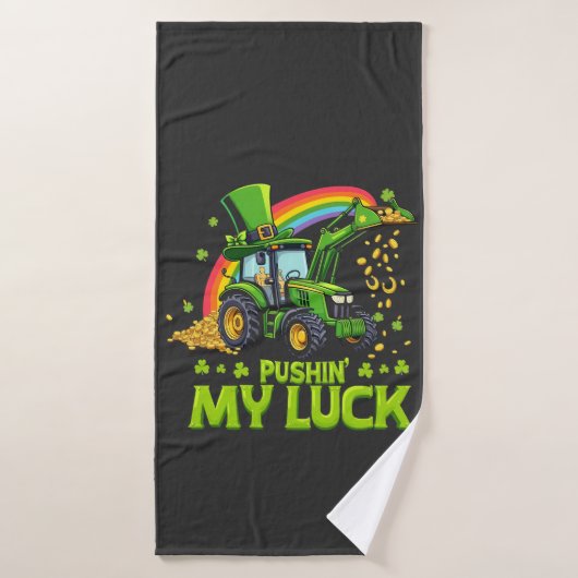 Pushing My Luck Funny Grabstätte St Patrick's Day Badehandtuch (Badehandtuch)