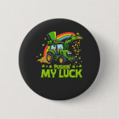 Pushing My Luck Funny Grabstätte St Patrick's Day Button (Vorderseite)