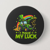 Pushing My Luck Funny Grabstätte St Patrick's Day Button (Vorderseite)