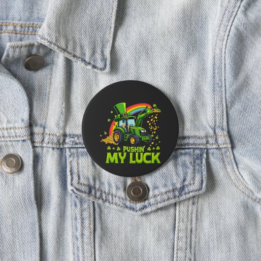 Pushing My Luck Funny Grabstätte St Patrick's Day Button (Beispiel)