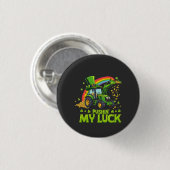 Pushing My Luck Funny Grabstätte St Patrick's Day Button (Vorne & Hinten)