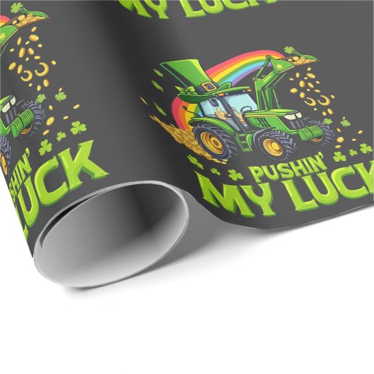 Pushing My Luck Funny Grabstätte St Patrick's Day Geschenkpapier (Rolleneckpunkt)