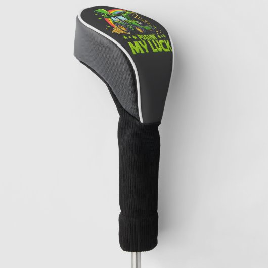 Pushing My Luck Funny Grabstätte St Patrick's Day Golf Headcover (angewinkelt)