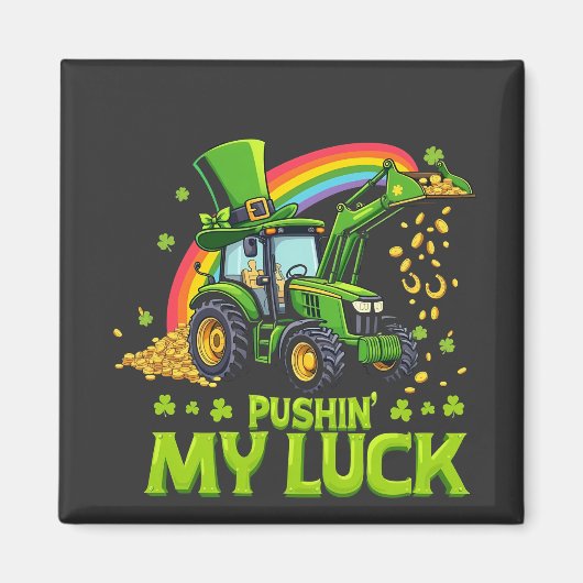 Pushing My Luck Funny Grabstätte St Patrick's Day Magnet (Vorne)