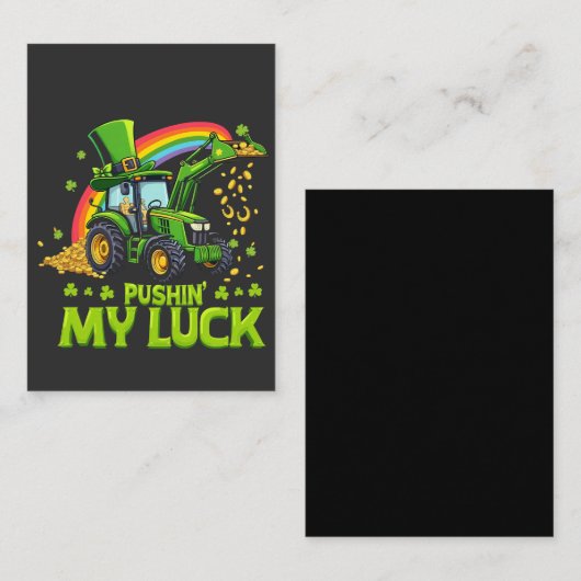 Pushing My Luck Funny Grabstätte St Patrick's Day Mitteilungskarte (Vorne/Hinten)