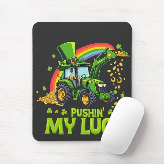 Pushing My Luck Funny Grabstätte St Patrick's Day Mousepad (Mit Mouse)