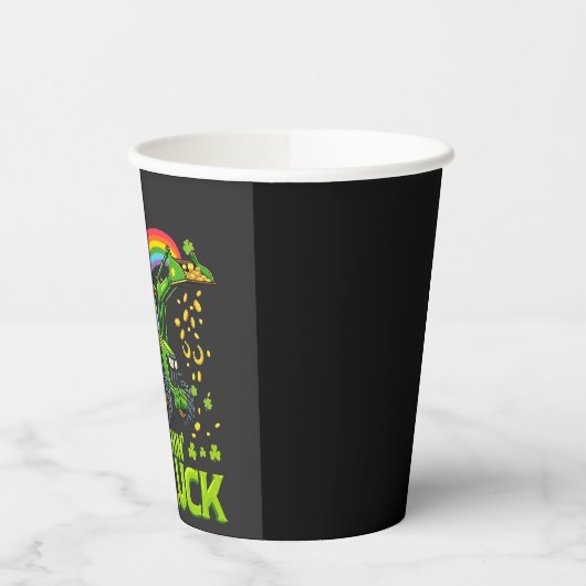 Pushing My Luck Funny Grabstätte St Patrick's Day Pappbecher (Links)