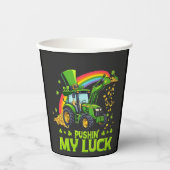 Pushing My Luck Funny Grabstätte St Patrick's Day Pappbecher (Vorderseite)