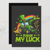 Pushing My Luck Funny Grabstätte St Patrick's Day Save The Date (Vorne/Hinten)