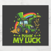 Pushing My Luck Funny Grabstätte St Patrick's Day Schaumweinetikett (Einzelnes Label)
