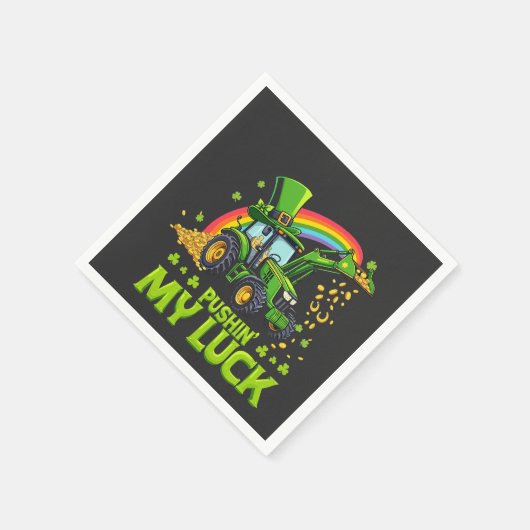 Pushing My Luck Funny Grabstätte St Patrick's Day Serviette (Ecke)