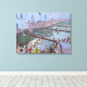 Pushkar ghats Rajasthan Leinwanddruck (Insitu (Holzboden))