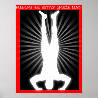 "Pushups sind besser auf dem Kopf" RX Poster