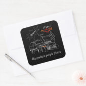 Pushy People Sq Sticker (Umschlag)