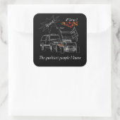Pushy People Sq Sticker (Tasche)